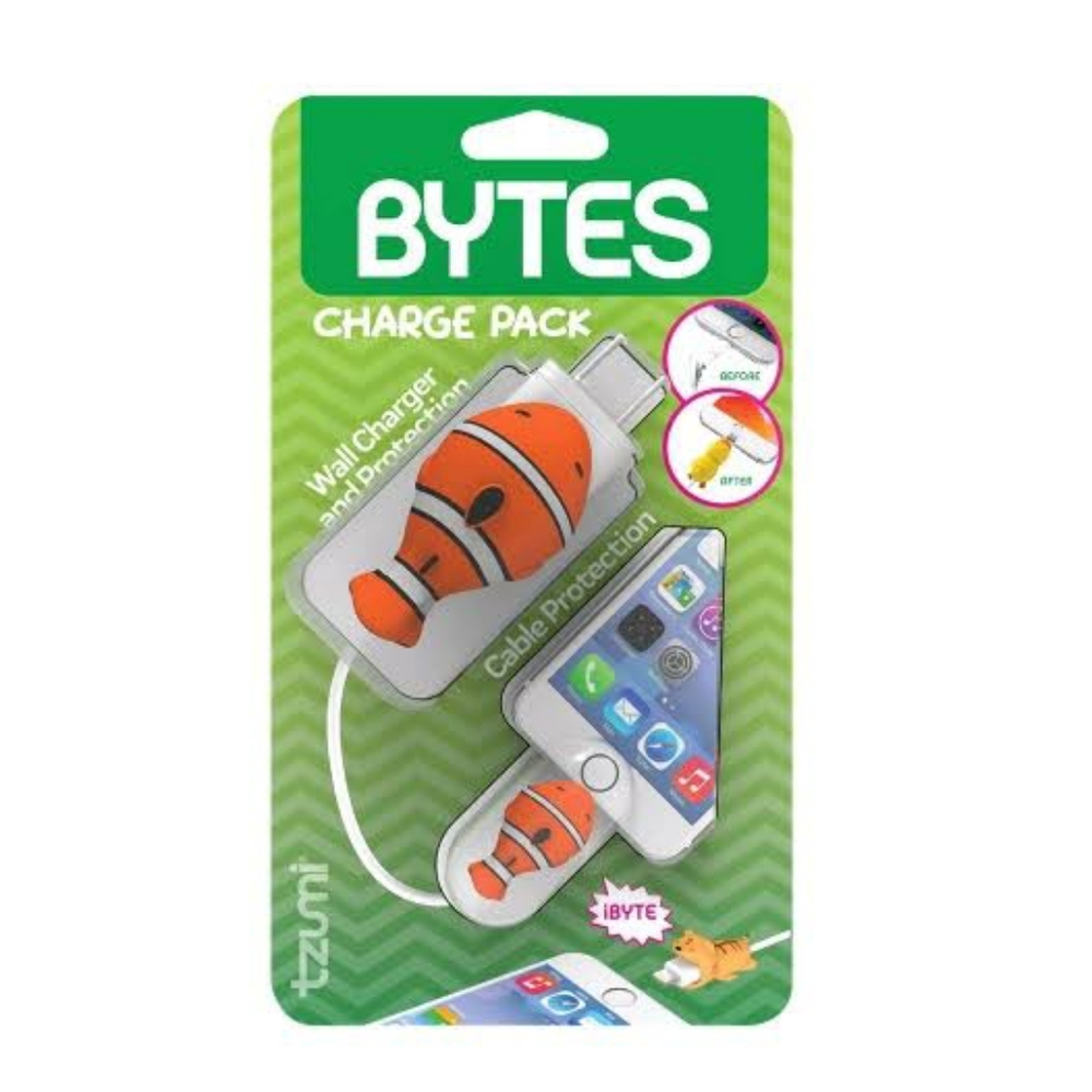 NWT Tzumi Cordbytes Clown Fish Charge Pack